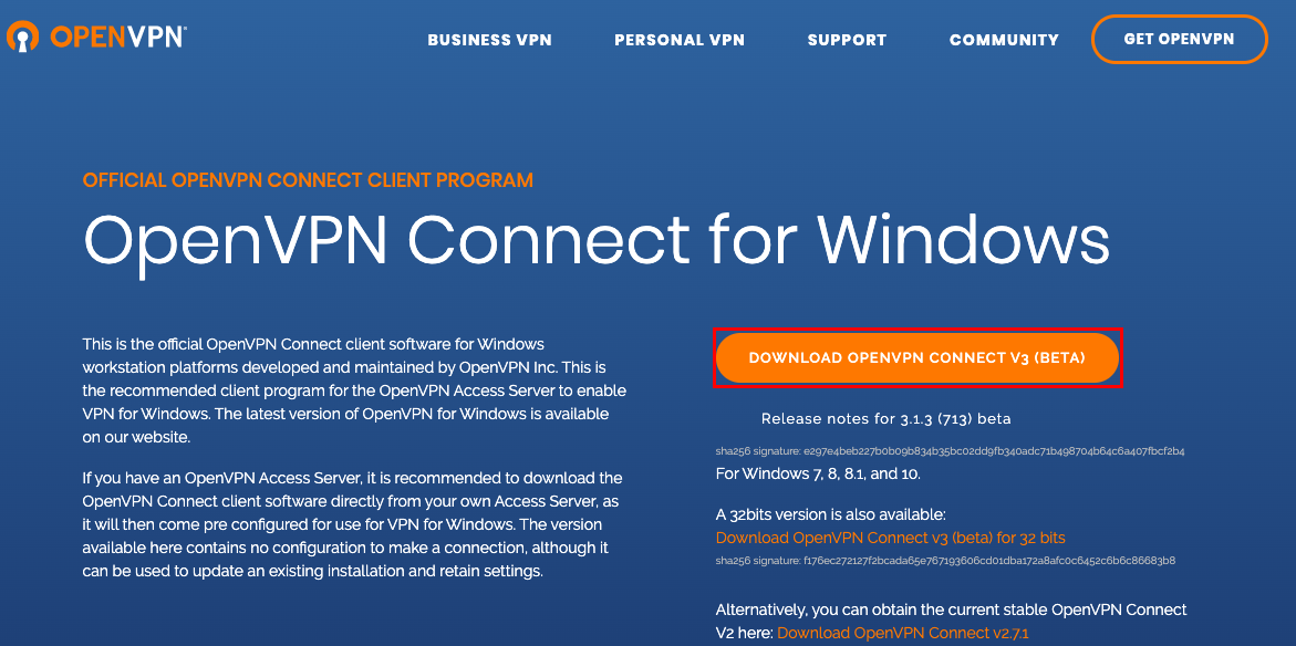 Openvpn download windows