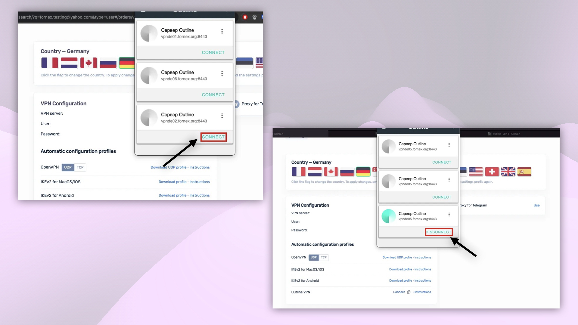 Importing VPN configuration into Outline App