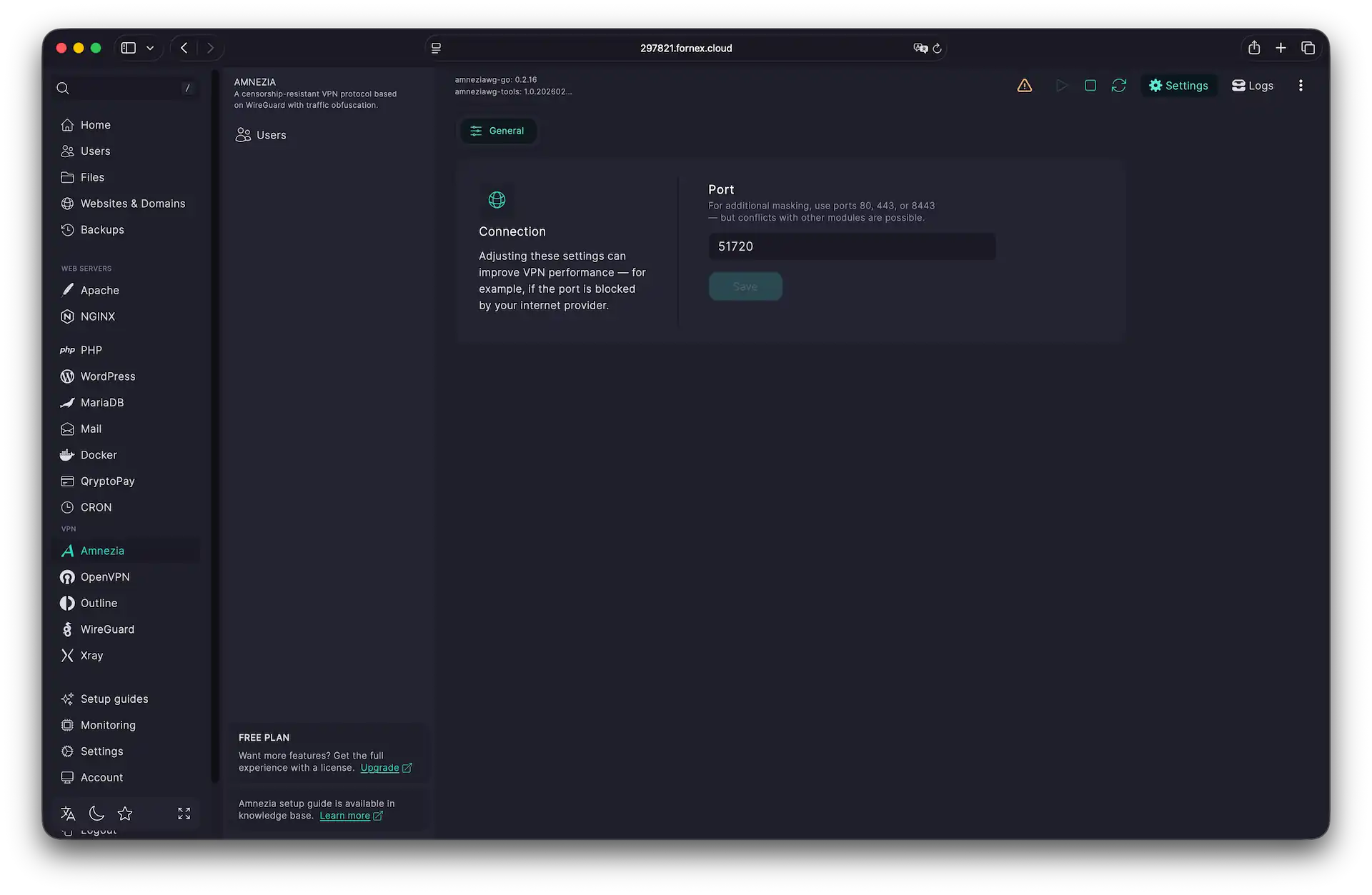 Advanced Settings Interface