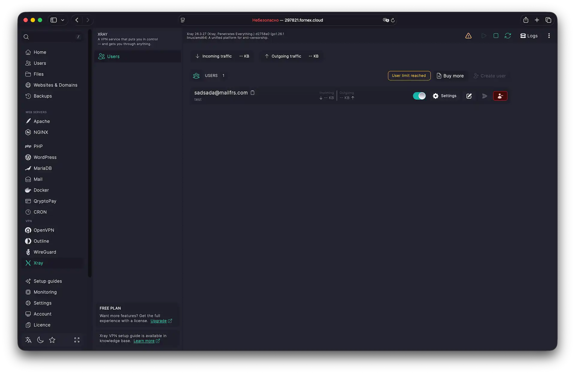 VPN users list