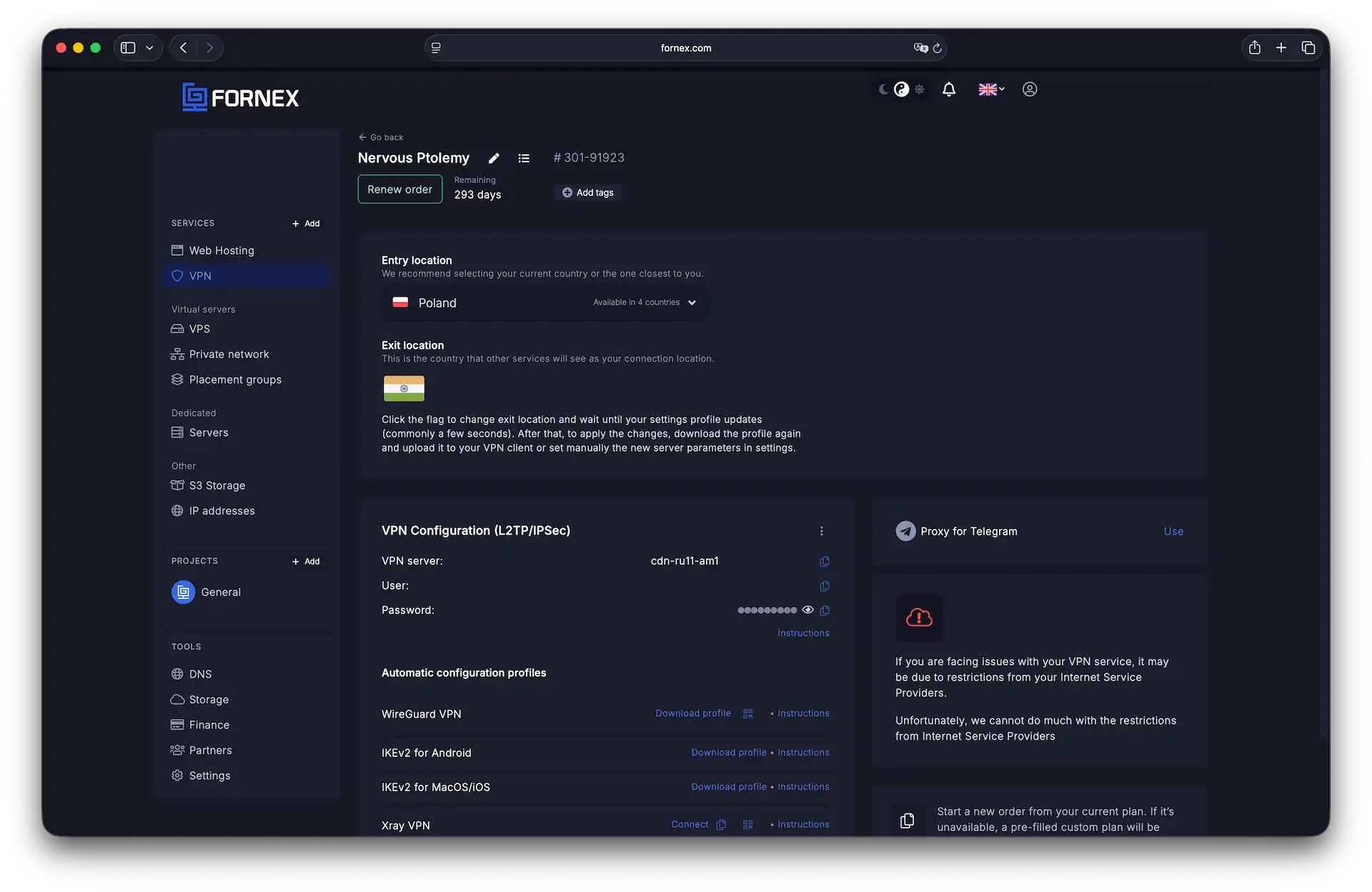Multi-Hop VPN Order Overview