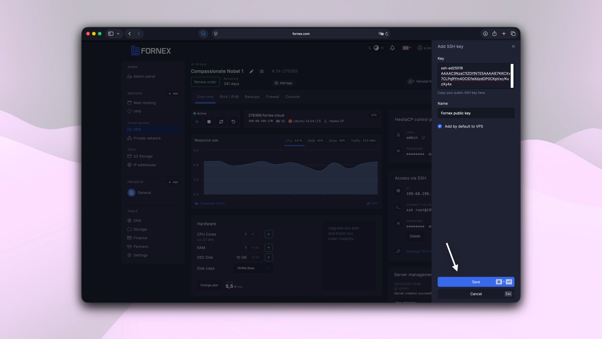 SSH-key automatically adding